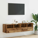 TV Væghylder 2 pcs Gammelt træ 60 x 30 x 30 cm Konstrueret træ