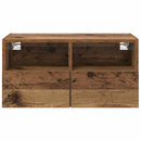 TV Væghylder 2 pcs Gammelt træ 60 x 30 x 30 cm Konstrueret træ