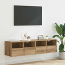 TV Væghylder Vægmonteret 2 pcs Artisan Egetræ 60 x 30 x 30 cm