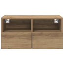 TV Væghylder Vægmonteret 2 pcs Artisan Egetræ 60 x 30 x 30 cm