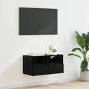 TV vægskab Vægmonteret Sort eg 60 x 30 x 30 cm Konstrueret træ