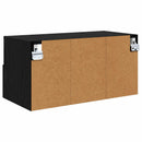 TV Væghylder 2 pcs Sort eg 60 x 30 x 30 cm Konstrueret træ