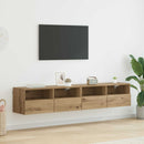 TV Væghylder Vægmonteret 2 pcs Artisan Egetræ 80 x 30 x 30 cm