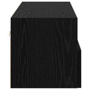 TV vægskab Vægmonteret Sort eg 80 x 30 x 30 cm Konstrueret træ