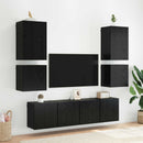 TV vægskab Vægmonteret Sort eg 40,5x30x40cm Konstrueret træ