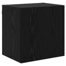 TV Væghylder 2 pcs Sort eg 40,5x30x40cm Konstrueret træ