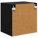TV Væghylder 2 pcs Sort eg 40,5x30x40cm Konstrueret træ
