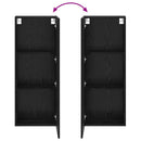 TV vægskab Sort eg 40,5 x 30 x 102 cm Konstrueret træ