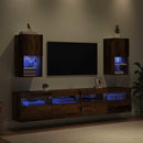 Væghængte TV skabe med LED 2 pcs Gammelt træ 30,5 x 30 x 60 cm