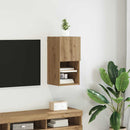 Væghængt TV Skab med LED Artisan Egetræ 30,5 x 30 x 60 cm