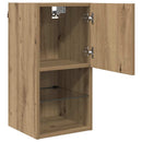 Væghængt TV Skab med LED Artisan Egetræ 30,5 x 30 x 60 cm