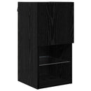 Væghængte TV skabe med LED 2 pcs Sort eg 30,5 x 30 x 60 cm