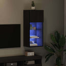 Væghængt TV Skab Sort eg 40,5 x 30 x 90 cm Konstrueret træ