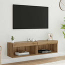 TV-møbelsæt med LED 2 pcs Artisan Egetræ 60 x 30 x 30 cm