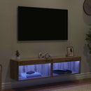 TV-møbelsæt med LED 2 pcs Artisan Egetræ 60 x 30 x 30 cm