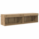 TV-møbelsæt med LED 2 pcs Artisan Egetræ 60 x 30 x 30 cm