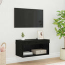 TV-møbelsæt med LED Sort eg 60 x 30 x 30 cm Konstrueret træ