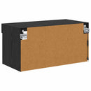 TV-møbelsæt med LED Sort eg 60 x 30 x 30 cm Konstrueret træ
