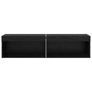 TV-møbelsæt 2 pcs Sort eg 60 x 30 x 30 cm Konstrueret træ