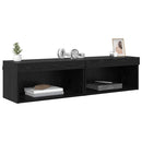 TV-møbelsæt 2 pcs Sort eg 60 x 30 x 30 cm Konstrueret træ