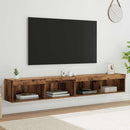 TV-møbelsæt 2 pcs Gammelt træ 100 x 30 x 30 cm Konstrueret træ