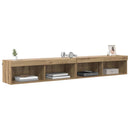 TV-møbelsæt med LED 2 pcs Artisan Egetræ 100 x 30 x 30 cm