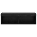 TV vægskab med LED Sort eg 100 x 30 x 30 cm Konstrueret træ