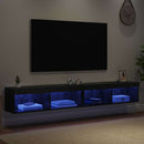 TV-møbelsæt 2 pcs Sort eg 100 x 30 x 30 cm Konstrueret træ