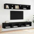 TV-møbelsæt 2 pcs Sort eg 100 x 30 x 30 cm Konstrueret træ