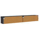 TV-møbelsæt 2 pcs Sort eg 100 x 30 x 30 cm Konstrueret træ