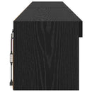 TV-møbelsæt 2 pcs Sort eg 100 x 30 x 30 cm Konstrueret træ
