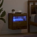 TV vægskab med LED Gammelt træ 40 x 30 x 40 cm Konstrueret træ