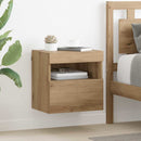TV Væghylder med LED 2 pcs Artisan Egetræ 40 x 30 x 40 cm