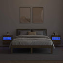 TV Væghylder med LED 2 pcs Artisan Egetræ 40 x 30 x 40 cm