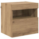 TV Væghylder med LED 2 pcs Artisan Egetræ 40 x 30 x 40 cm