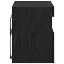 TV vægskab med LED Sort eg 40 x 30 x 40 cm Konstrueret træ