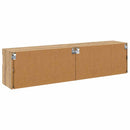 TV Væghylder med LED 2 pcs Artisan Egetræ 80 x 30 x 40 cm