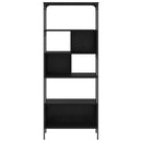 Bogreol Sort eg 76 x 33 x 188,5 cm Konstrueret træ