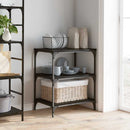 Køkkenvogn Sort eg 60 x 41 x 76 cm Konstrueret træ