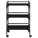 Køkkenvogn Sort eg 50 x 35 x 75.5 cm Konstrueret træ