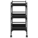 Køkkenvogn Sort eg 50 x 35 x 75.5 cm Konstrueret træ