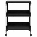 Køkkenvogn Sort eg 60 x 41 x 80.5 cm Konstrueret træ