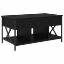 Sofabord Sort eg 100 x 55 x 48.5 cm Konstrueret træ