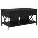 Sofabord Sort eg 100 x 55 x 48.5 cm Konstrueret træ