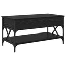 Sofabord Sort eg 100 x 50 x 50 cm Konstrueret træ