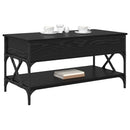 Sofabord Sort eg 100 x 50 x 50 cm Konstrueret træ