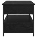Sofabord med skuffe Sort eg 70 x 50 x 54,5 cm Konstrueret træ