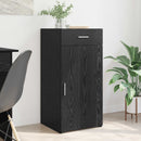 Sideboard med skuffe Sort eg 45 x 42,5 x 93 cm Konstrueret træ