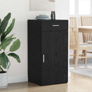 Sideboard med skuffe Sort eg 45 x 42,5 x 93 cm Konstrueret træ