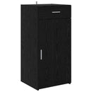 Sideboard med skuffe Sort eg 45 x 42,5 x 93 cm Konstrueret træ